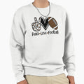 Peace Love Football Gift Football Sweatshirt - Novelty Apparel for Adults - T-Shirt, Sweatshirt, Hoodie