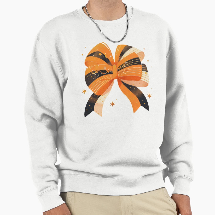 Halloween Bow Sweatshirt - Custom Art Print Men Women - T-Shirt, Sweatshirt, Hoodie