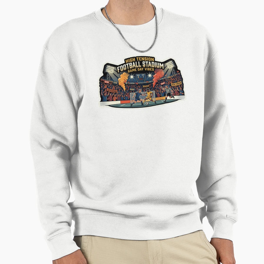 High Tension Football Stadium Sweatshirt - Fun Novelty Design for Adults - T-Shirt, Sweatshirt, Hoodie