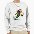 Cartoon Soccer Ball Logo Sweatshirt - Custom Art Print Men Women - T-Shirt, Sweatshirt, Hoodie