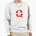 Letter Q Red Ribbon Monogram Calligraphy Sweatshirt - Graphic Print Unisex - T-Shirt, Sweatshirt, Hoodie
