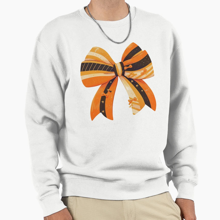 Halloween Bow Sweatshirt - Aesthetic Graphic for Adults - T-Shirt, Sweatshirt, Hoodie
