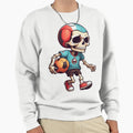 Cartoon Skull Playing Soccer Sweatshirt - Custom Art Print for Adults - T-Shirt, Sweatshirt, Hoodie