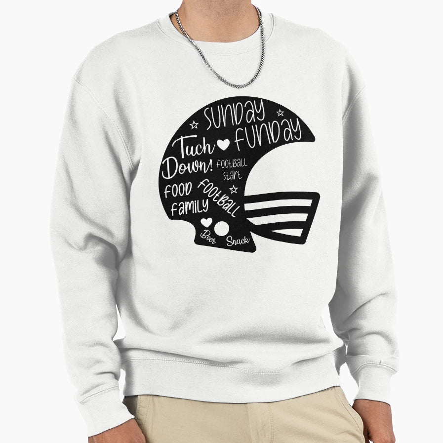 Sunday Funday Super Bowl Sweatshirt - Casual Everyday Wear Unisex - T-Shirt, Sweatshirt, Hoodie