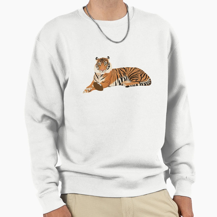 Football Tiger Sweatshirt - Custom Art Print Unisex - T-Shirt, Sweatshirt, Hoodie