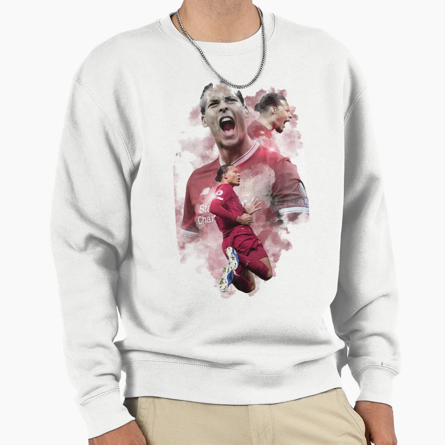 Virgil Van Dijk Sweatshirt - Minimalist Print Unisex - T-Shirt, Sweatshirt, Hoodie