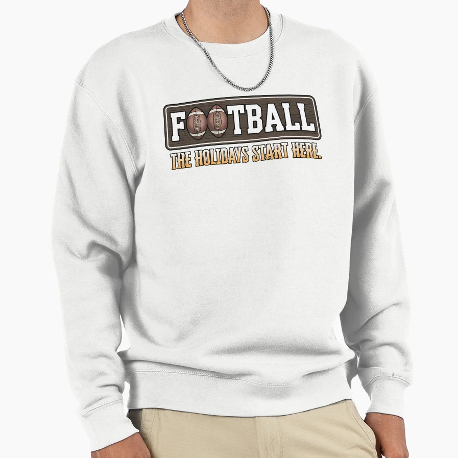 Football Holiday Season Kickoff Sweatshirt - Graphic Print for Adults - T-Shirt, Sweatshirt, Hoodie
