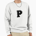 Flaming P Letter Monogram Black Sweatshirt - Custom Art Print Men Women - T-Shirt, Sweatshirt, Hoodie