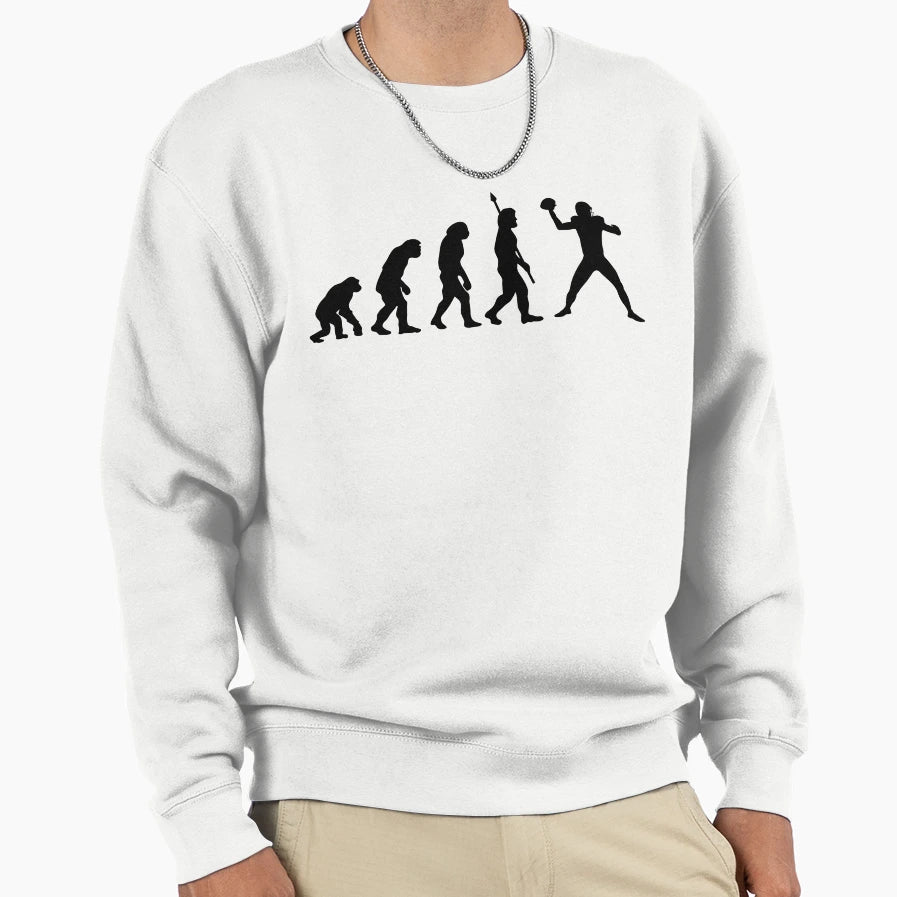 Football Human Evolution Sweatshirt - Novelty Apparel Unisex - T-Shirt, Sweatshirt, Hoodie