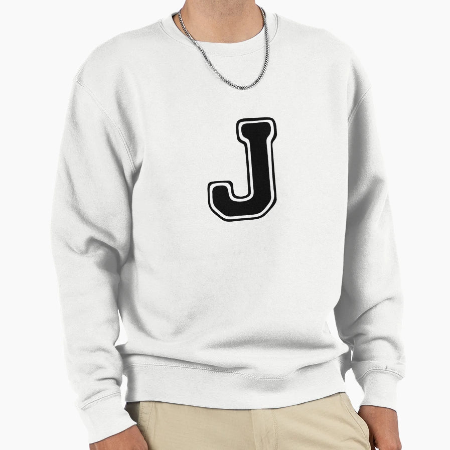 Bold Grooveline Letter J Varsity Sweatshirt - Streetwear Style for Adults - T-Shirt, Sweatshirt, Hoodie