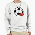 I Love Soccer I Love Football Sweatshirt - Minimalist Print Men Women - T-Shirt, Sweatshirt, Hoodie