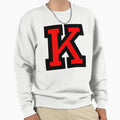 Letter K Black Red Sweatshirt - Aesthetic Graphic Men Women - T-Shirt, Sweatshirt, Hoodie