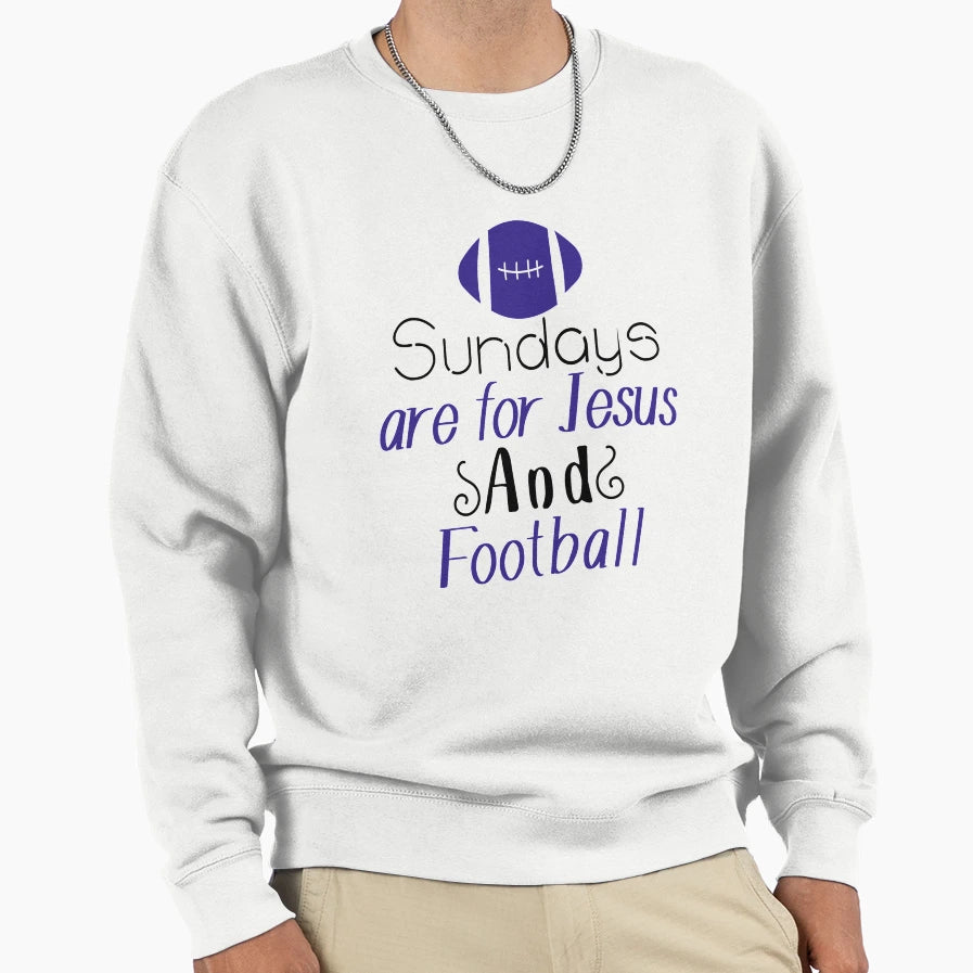 Sundays Are Jesus And Footbal T-Shirt - Fun Novelty Design Unisex - T-Shirt, Sweatshirt, Hoodie