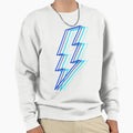Blue Layered Lighting Bolt Sweatshirt - Casual Everyday Wear Unisex - T-Shirt, Sweatshirt, Hoodie
