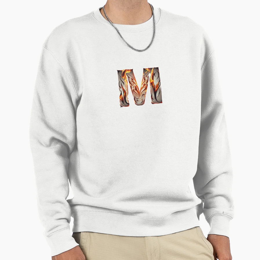 Letter Fire Sweatshirt - Novelty Apparel Unisex - T-Shirt, Sweatshirt, Hoodie