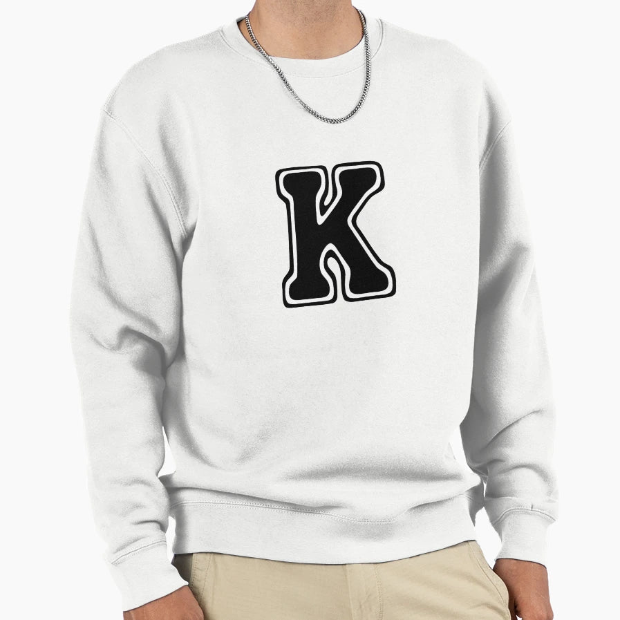Bold Grooveline Letter K Varsity Sweatshirt - Streetwear Style Men Women - T-Shirt, Sweatshirt, Hoodie