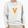 Fire Letter V Typography Flaming Sweatshirt - Graphic Print Unisex - T-Shirt, Sweatshirt, Hoodie