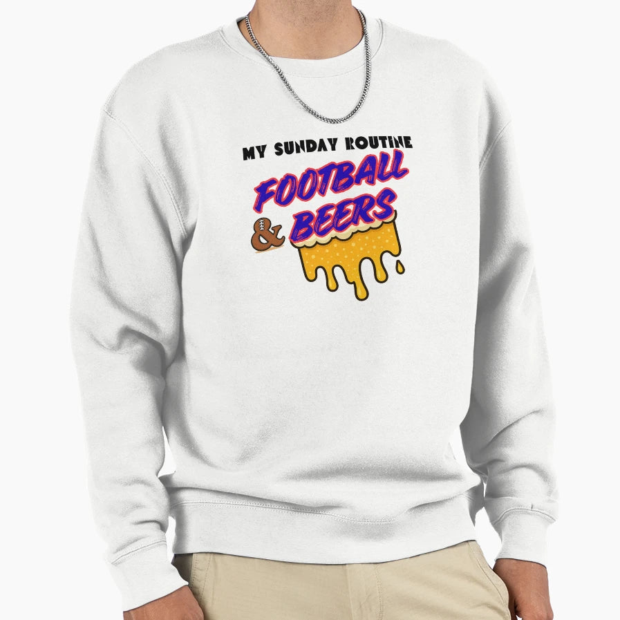 Buffalo Bills My Sunday Routine Football Sweatshirt - Graphic Print Unisex - T-Shirt, Sweatshirt, Hoodie