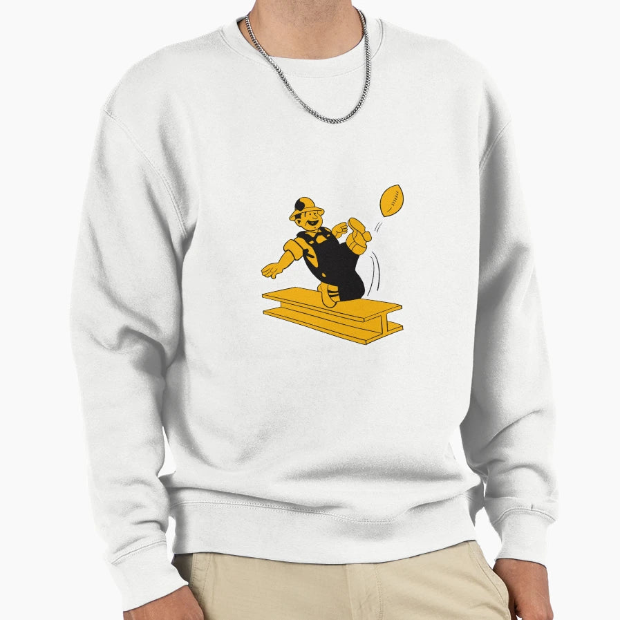 Old School Steeler Sweatshirt - Graphic Print Men Women - T-Shirt, Sweatshirt, Hoodie