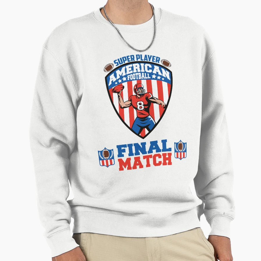 American Football Lover Sweatshirt - Casual Everyday Wear for Adults - T-Shirt, Sweatshirt, Hoodie