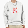 Letter K Red Static Glitch Art Sweatshirt - Custom Art Print Unisex - T-Shirt, Sweatshirt, Hoodie
