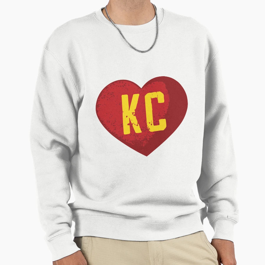 I Love Kansas City Heart Kc Sweatshirt - Minimalist Print Men Women - T-Shirt, Sweatshirt, Hoodie