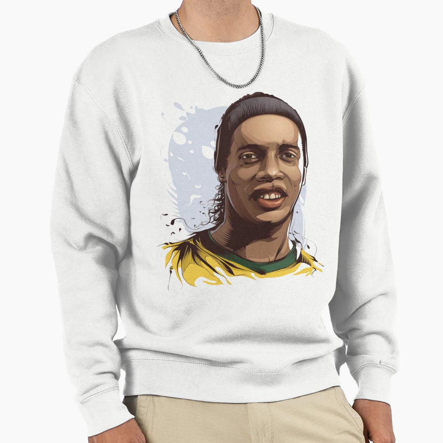 Illustration Ronaldinho Art Sweatshirt - Graphic Print Unisex - T-Shirt, Sweatshirt, Hoodie