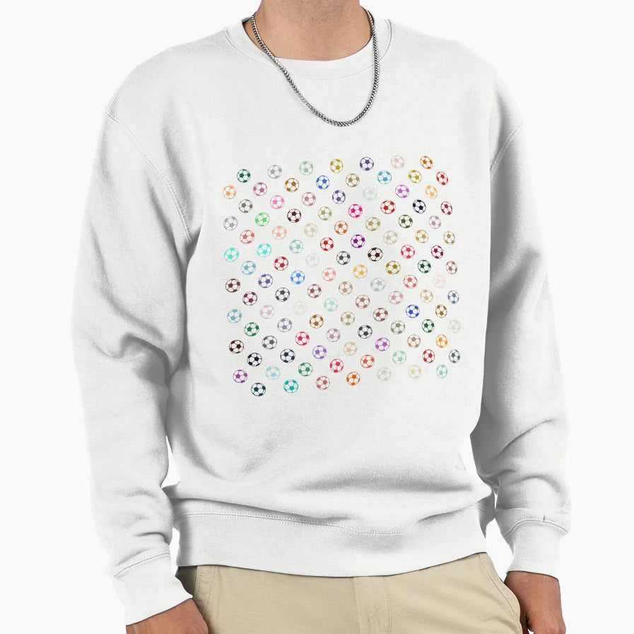 Abstract Multi Color Football Sweatshirt - Casual Everyday Wear Unisex - T-Shirt, Sweatshirt, Hoodie