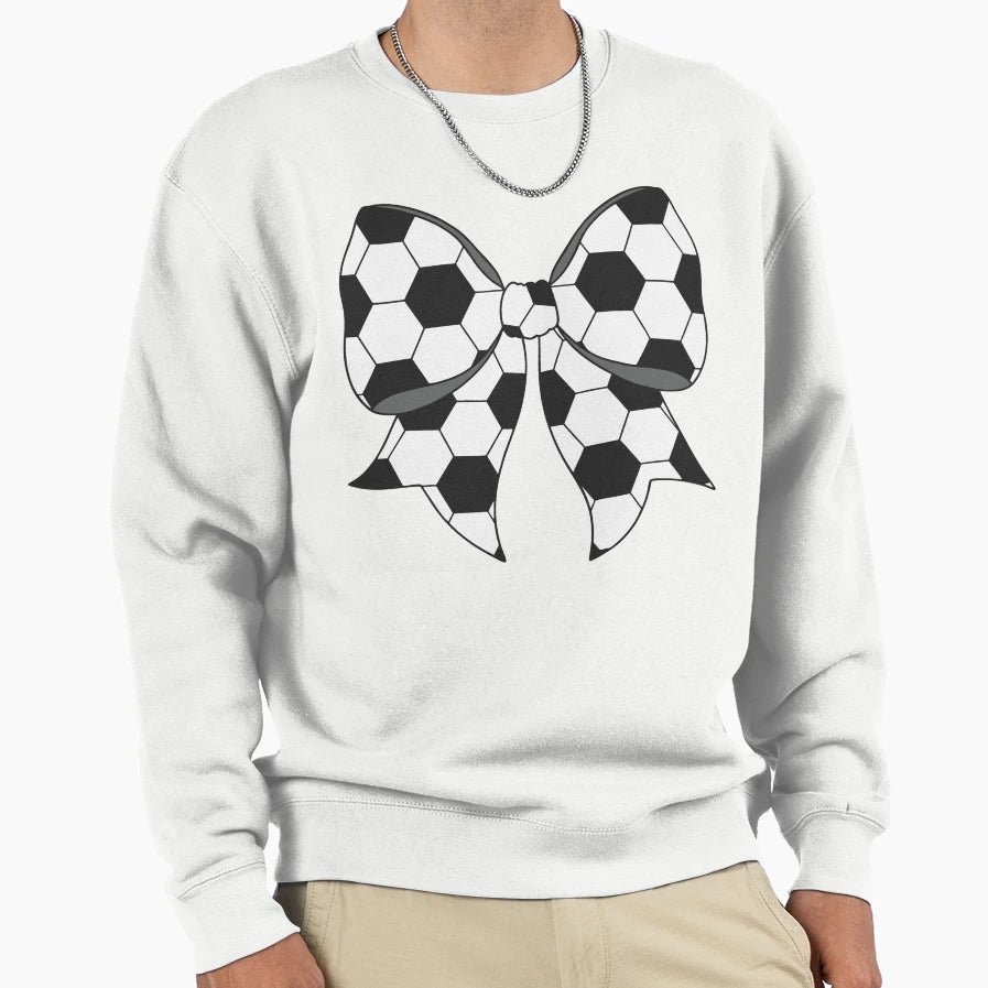 Soccer Bow Sweatshirt - Graphic Print Men Women - T-Shirt, Sweatshirt, Hoodie