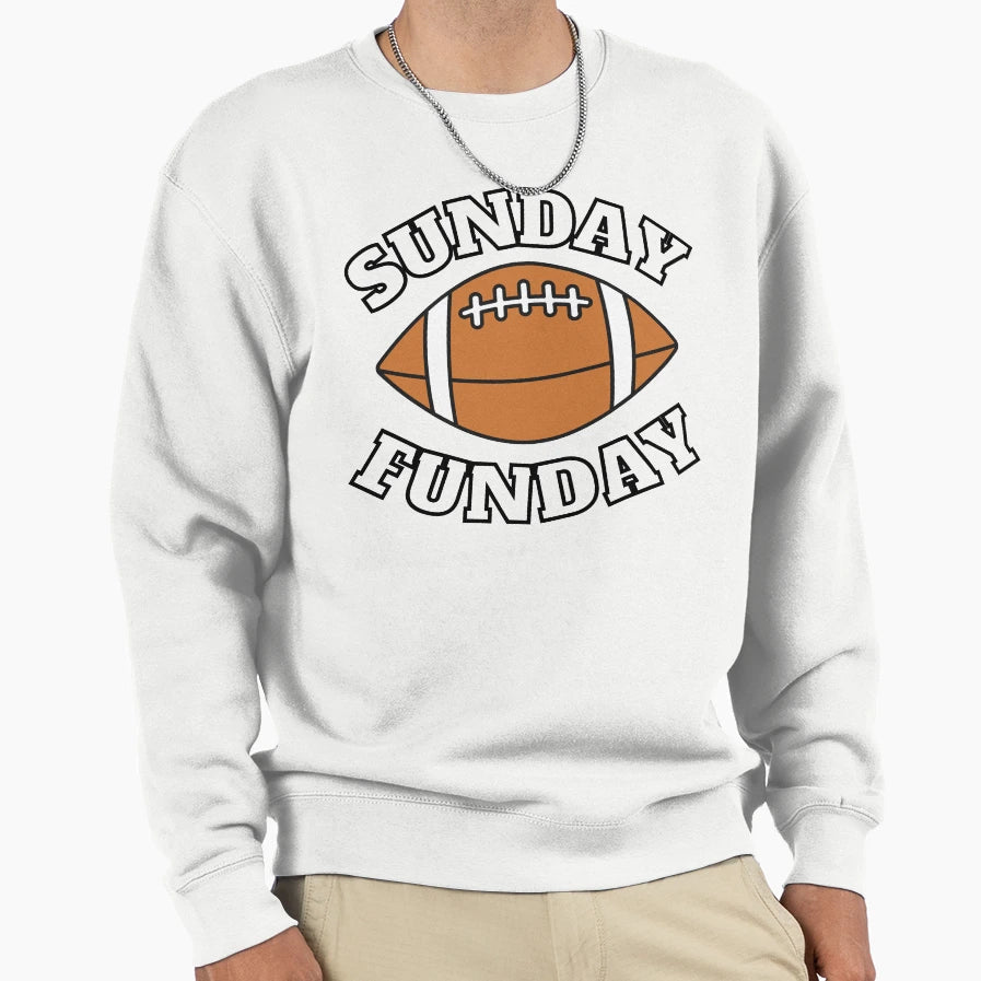 Sunday Funday Football Sweatshirt - Casual Everyday Wear for Adults - T-Shirt, Sweatshirt, Hoodie