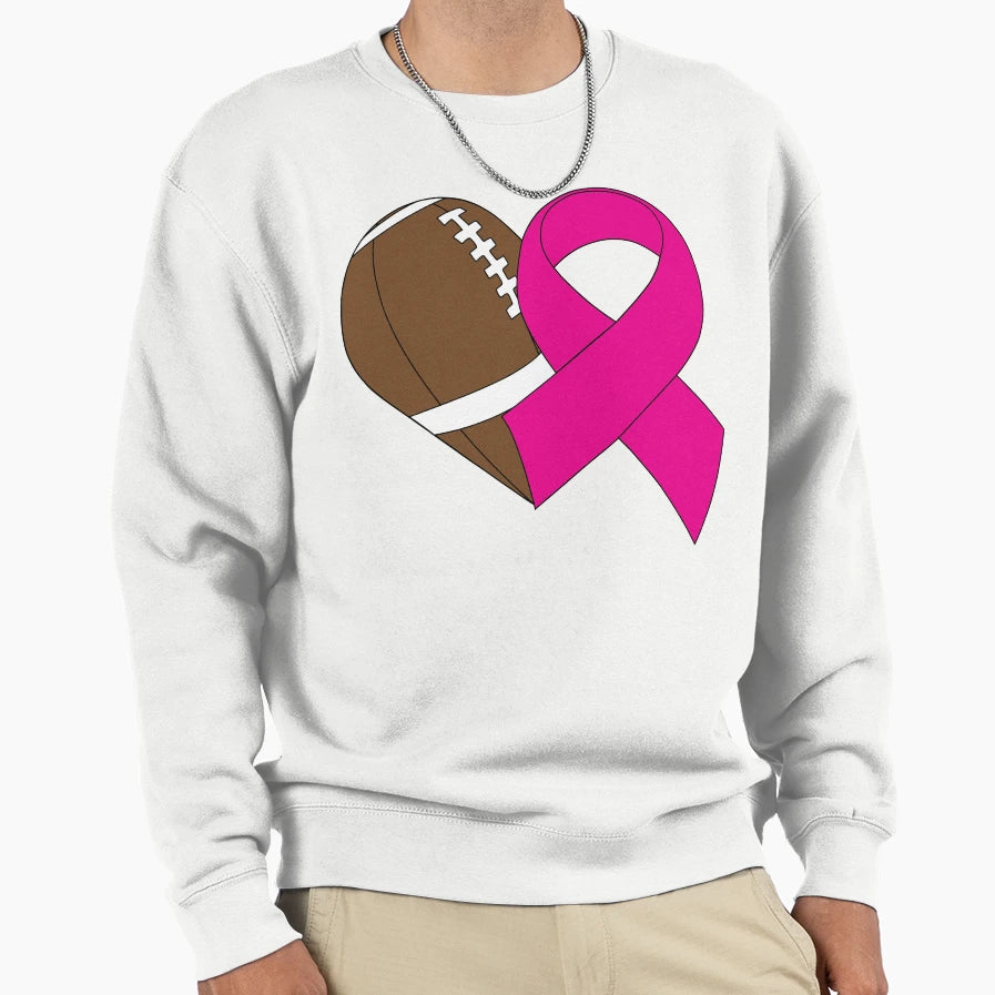 Football Fight Cancer Sweatshirt - Minimalist Print Unisex - T-Shirt, Sweatshirt, Hoodie