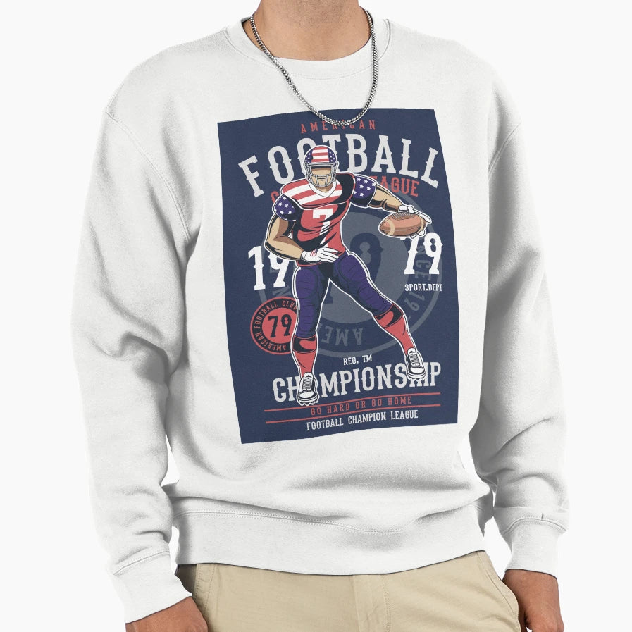 Football Sweatshirt - Casual Everyday Wear Men Women - T-Shirt, Sweatshirt, Hoodie