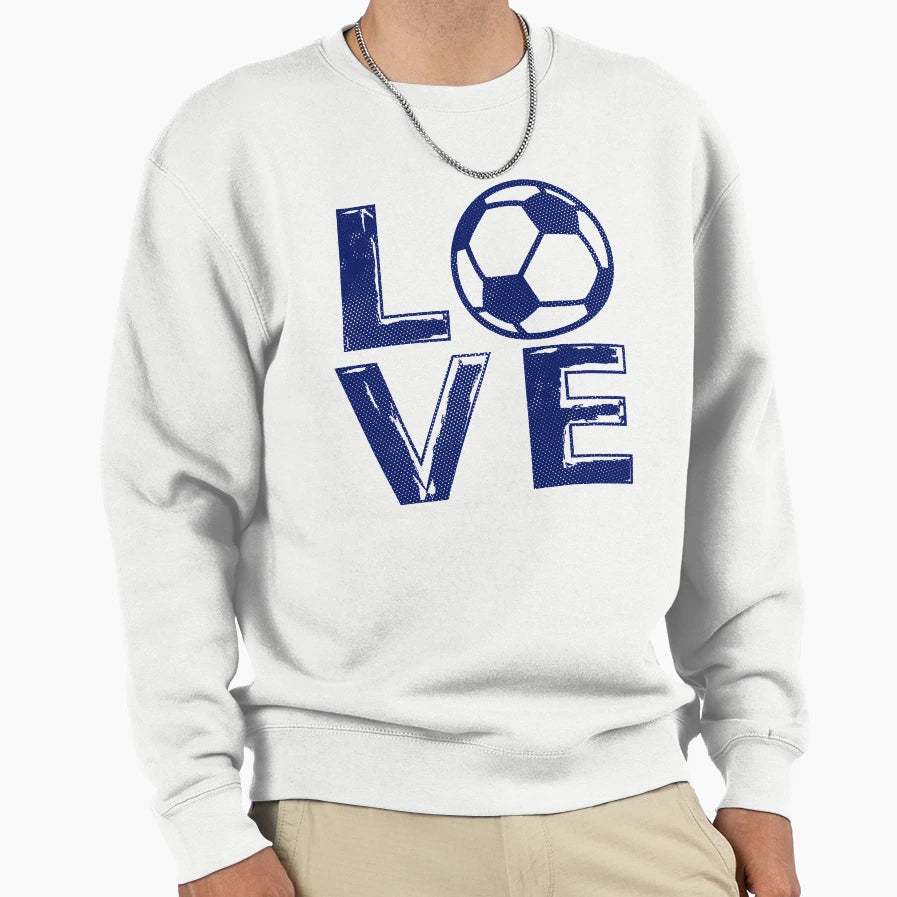 Soccer Love Sweatshirt - Minimalist Print Men Women - T-Shirt, Sweatshirt, Hoodie