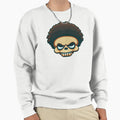 Skull Afro Hairstyle Sweatshirt - Custom Art Print for Adults - T-Shirt, Sweatshirt, Hoodie