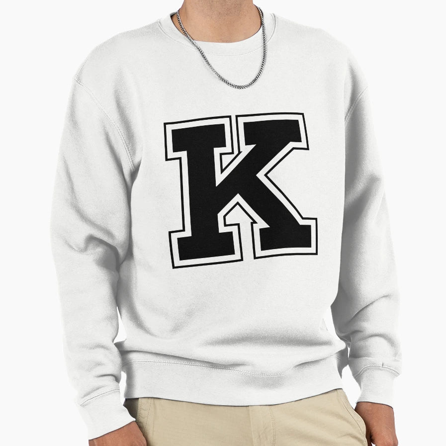 Letter K Sweatshirt - Casual Everyday Wear for Adults - T-Shirt, Sweatshirt, Hoodie