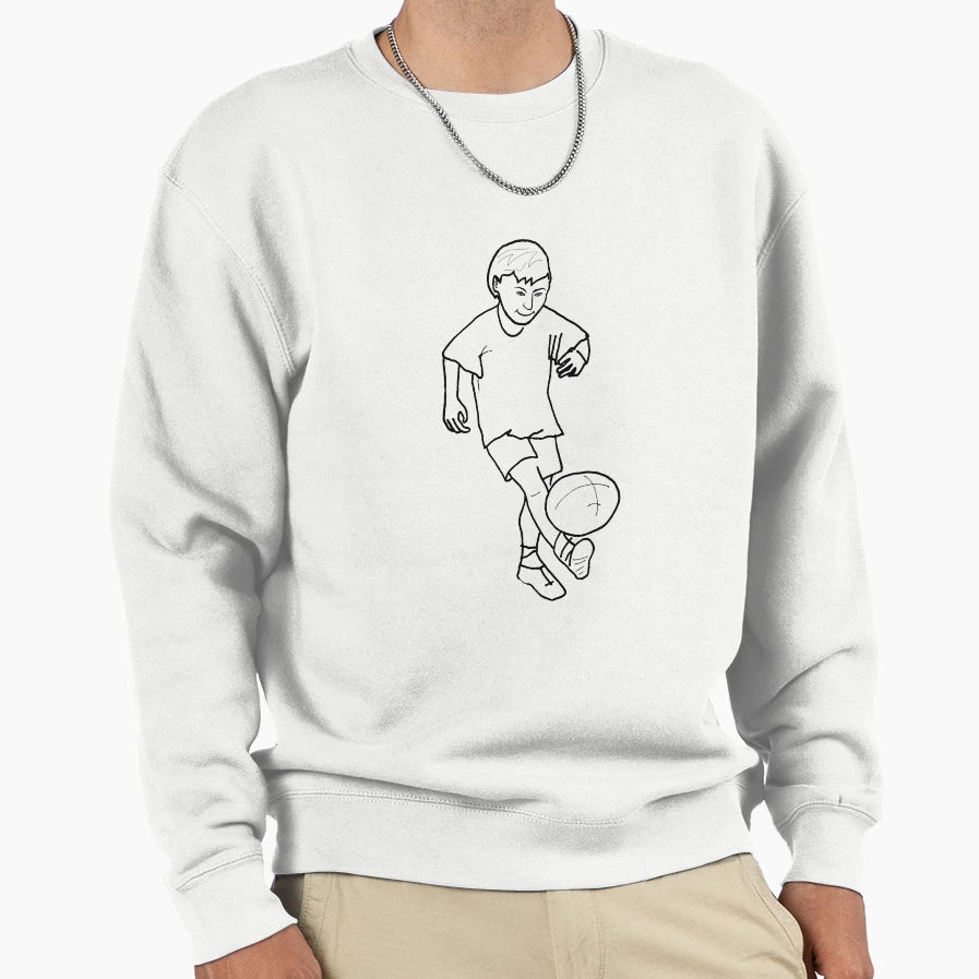 Kicking Soccer Ball Sweatshirt - Casual Everyday Wear Unisex - T-Shirt, Sweatshirt, Hoodie