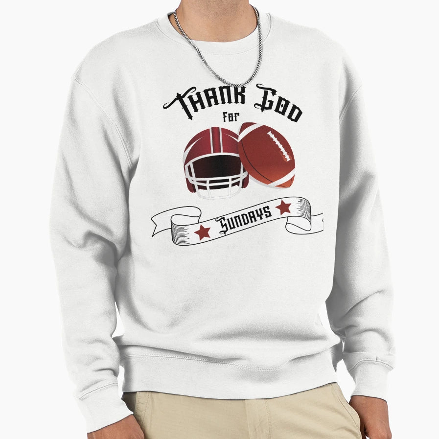 American Football Thank God Sweatshirt - Aesthetic Graphic Men Women - T-Shirt, Sweatshirt, Hoodie