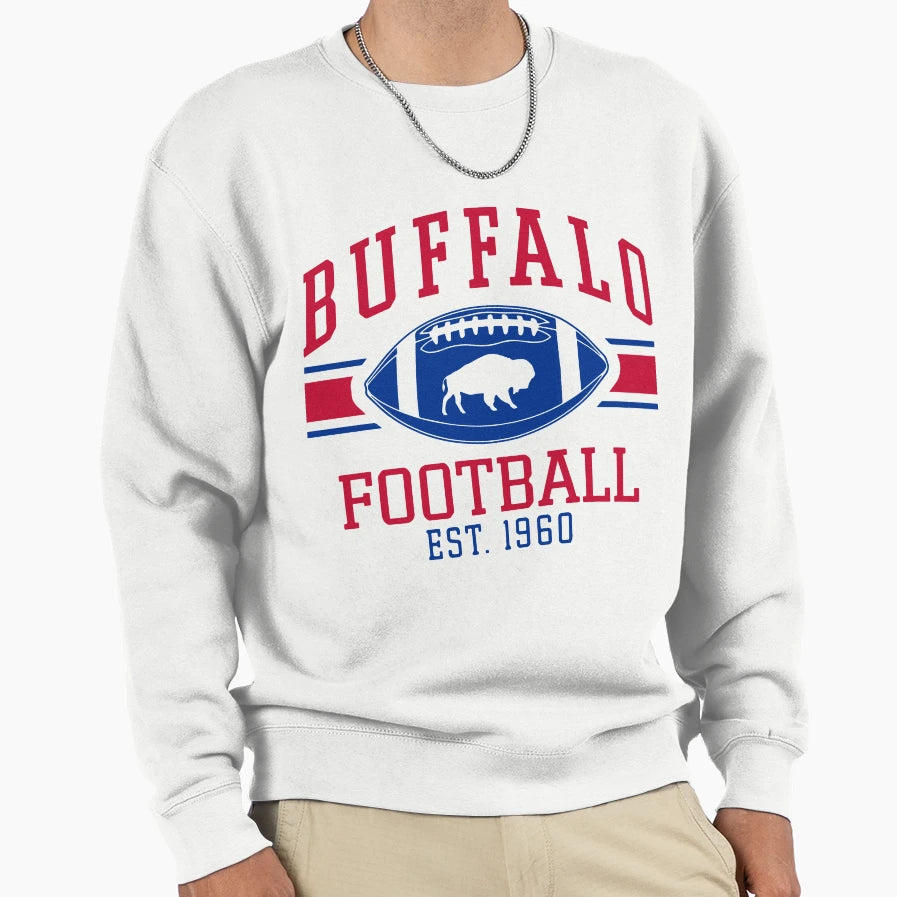 Buffalo Football Est 1960 Sweatshirt - Trendy Graphic Men Women - T-Shirt, Sweatshirt, Hoodie