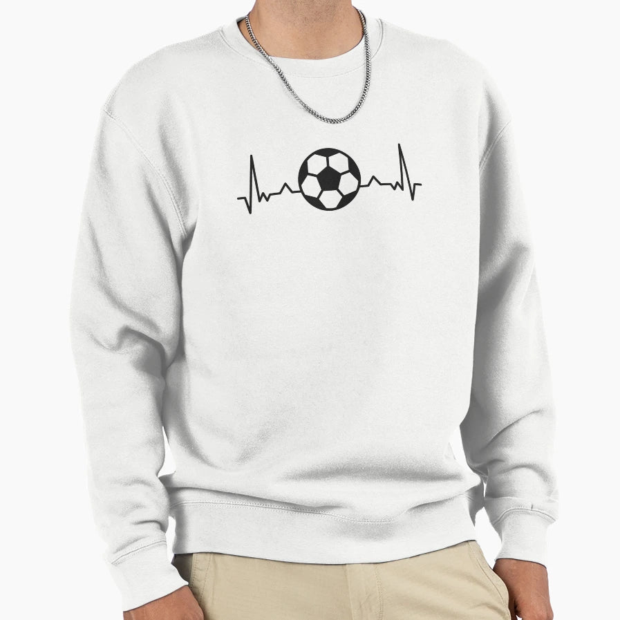 Soccer Heartbeat Sweatshirt - Unique Graphic for Adults - T-Shirt, Sweatshirt, Hoodie
