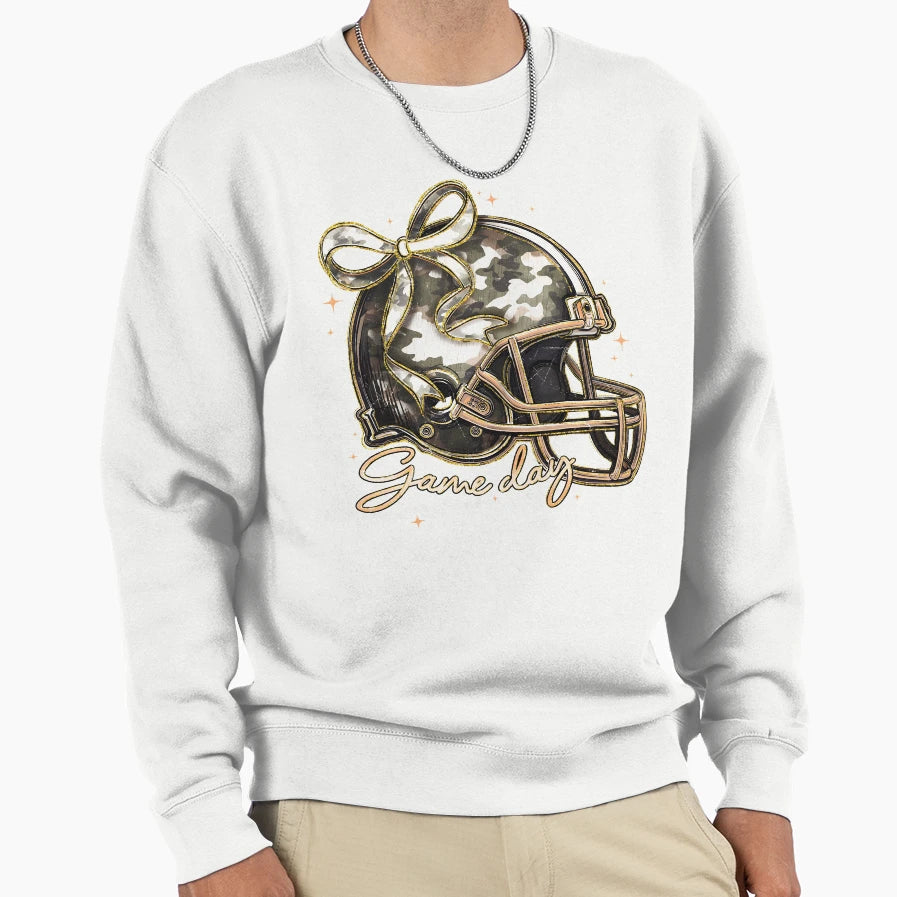 Trendy Camo Football Game Day Sweatshirt - Streetwear Style Unisex - T-Shirt, Sweatshirt, Hoodie