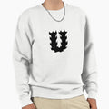 Flaming U Letter Monogram Black Sweatshirt - Aesthetic Graphic Men Women - T-Shirt, Sweatshirt, Hoodie