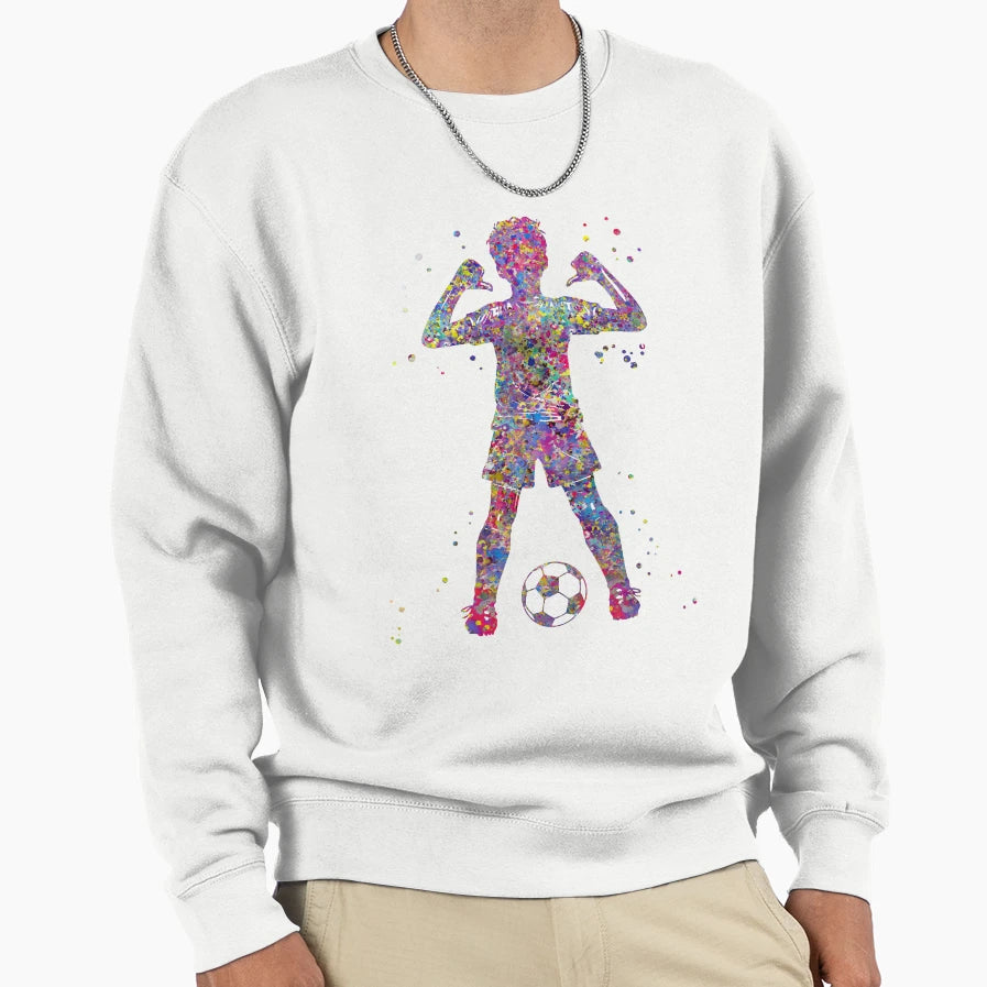 Soccer Player Sweatshirt - Custom Art Print Unisex - T-Shirt, Sweatshirt, Hoodie