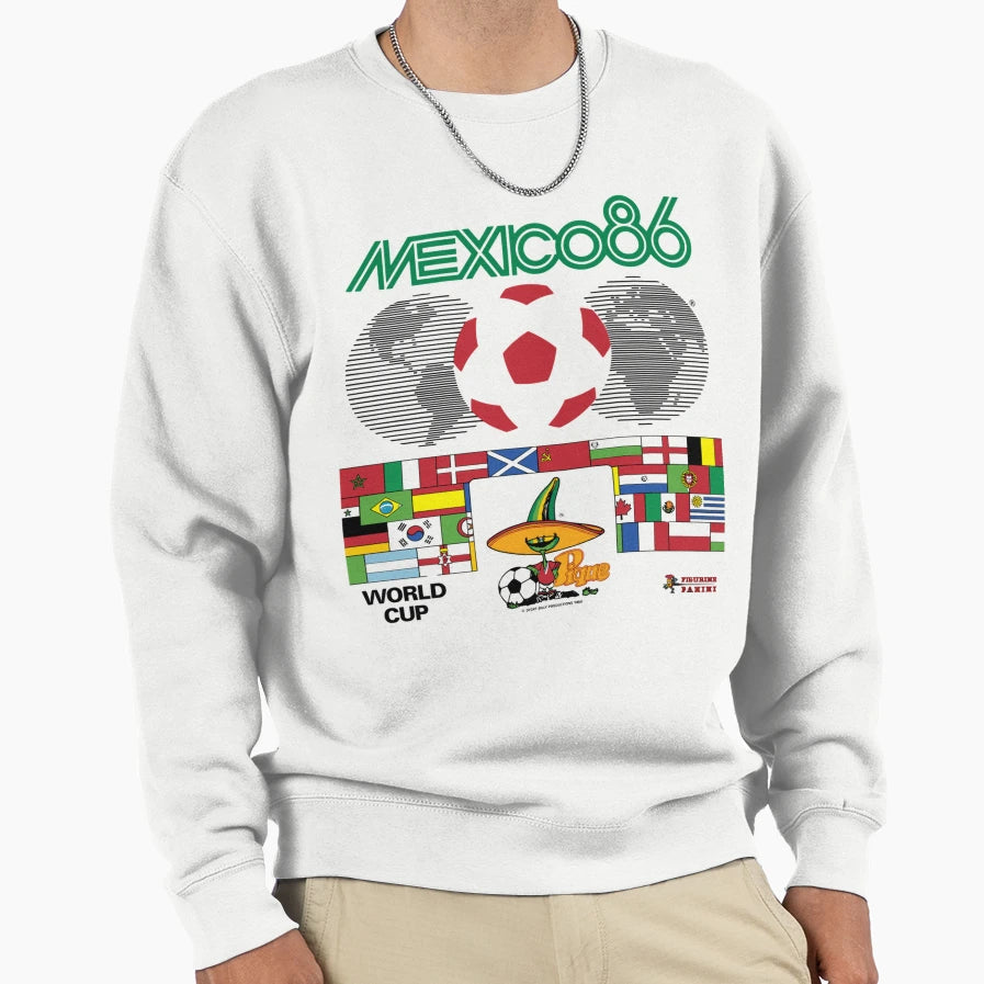 Mexico 86 World Cup Logo Sweatshirt - Casual Everyday Wear Unisex - T-Shirt, Sweatshirt, Hoodie