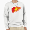 American Football Bull Flame Logo Sweatshirt - Graphic Print Men Women - T-Shirt, Sweatshirt, Hoodie