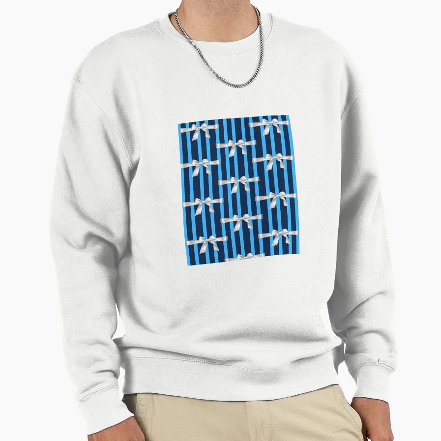 Blue Stripe Pattern Sweatshirt - Trendy Graphic for Adults - T-Shirt, Sweatshirt, Hoodie