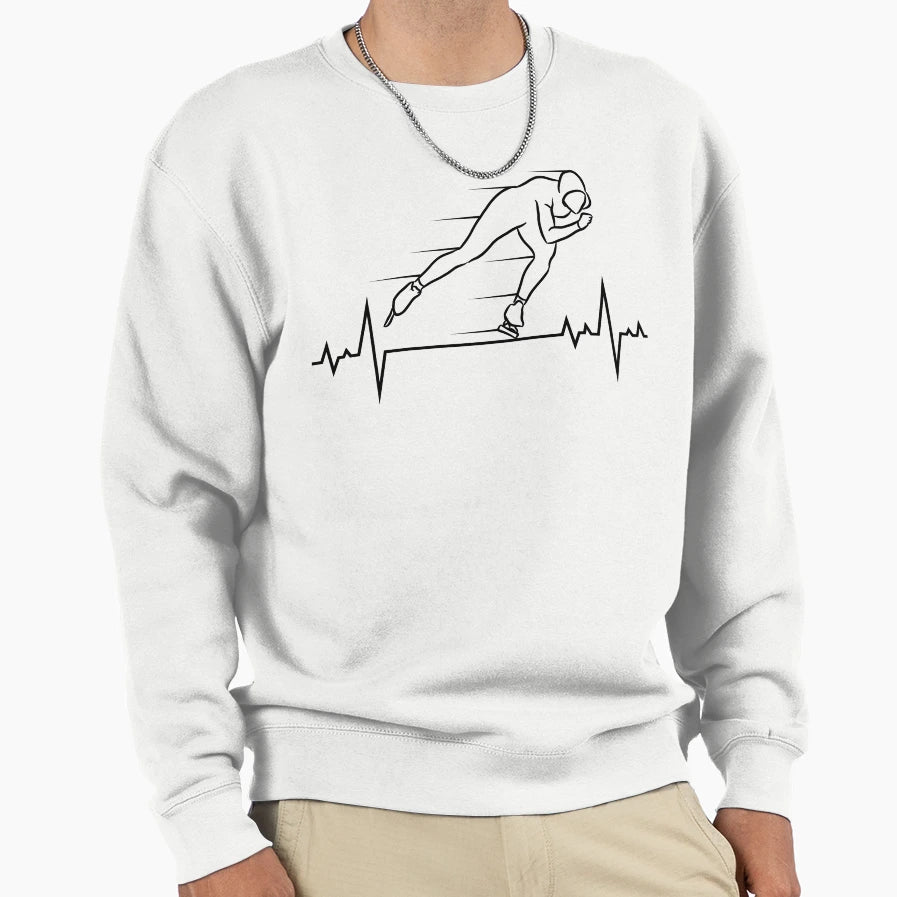Speed Skating Ice Skater Skate Sweatshirt - Trendy Graphic for Adults - T-Shirt, Sweatshirt, Hoodie