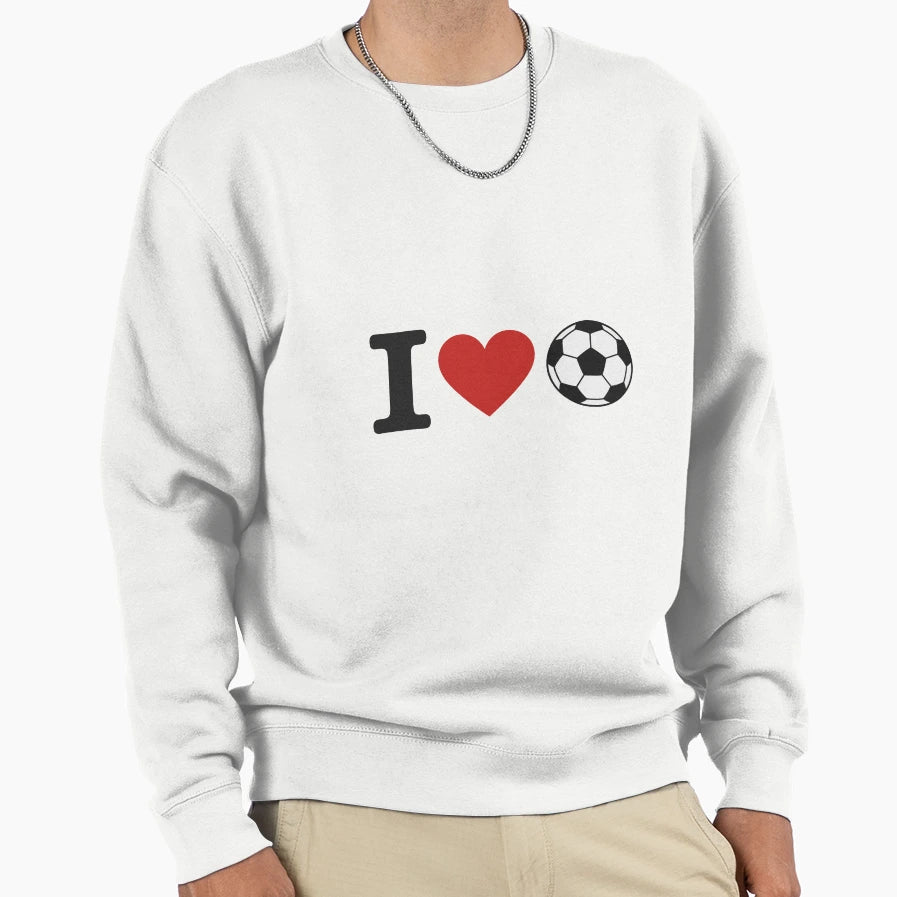 I Love Football Sweatshirt - Novelty Apparel for Adults - T-Shirt, Sweatshirt, Hoodie