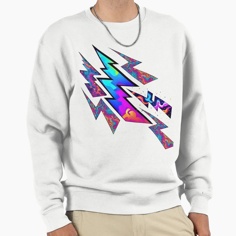 Lightning Storm Sweatshirt - Aesthetic Graphic for Adults - T-Shirt, Sweatshirt, Hoodie