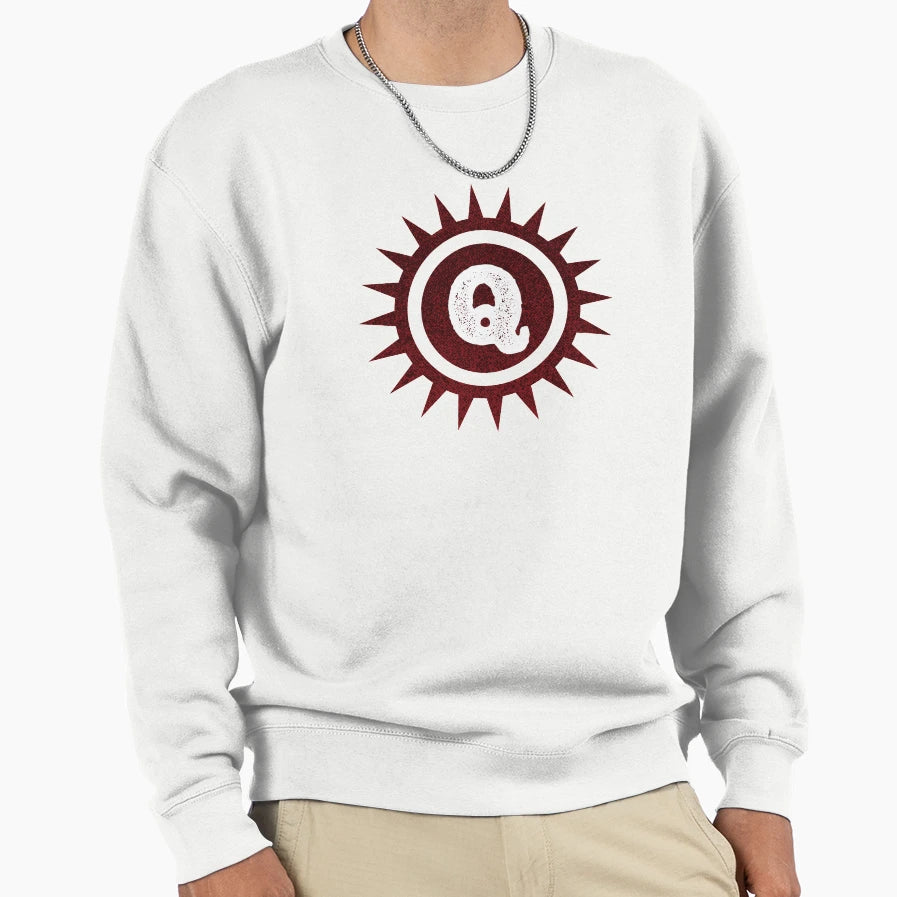 Monogram Q Red Spike Logo Sweatshirt - Unique Graphic Unisex - T-Shirt, Sweatshirt, Hoodie