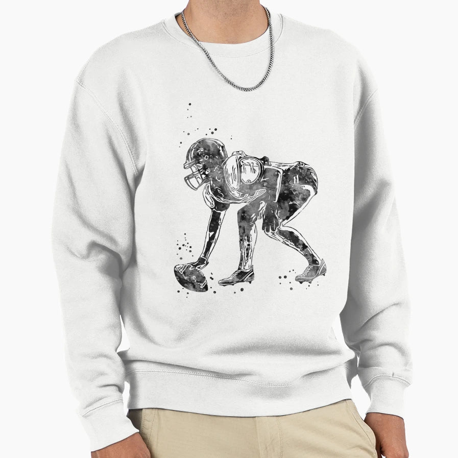 American Football Player Sweatshirt - Minimalist Print Unisex - T-Shirt, Sweatshirt, Hoodie